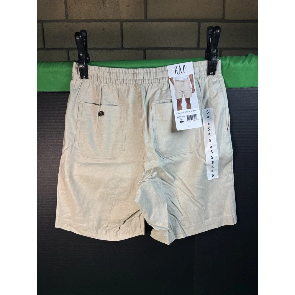 NWT Gap Men's Linen Pull-On Short Size Small Khaki